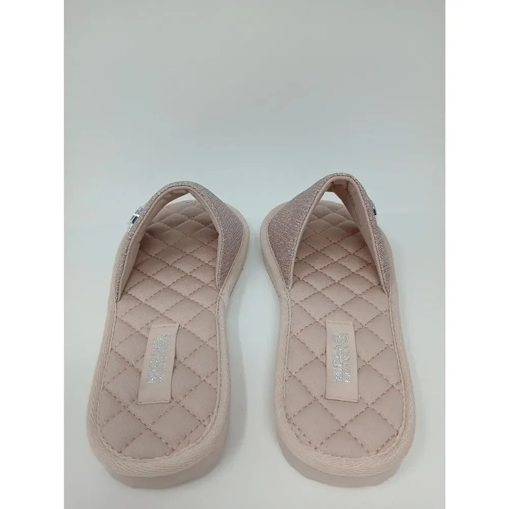Michael Kors Eva Sole Slide Sandal Women’s MK Sz 8 Eva Sole RX21C Bedazzled New